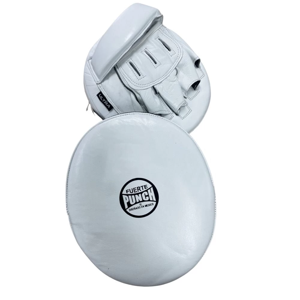 Punch Mexican Fuerte Ultra Air Leather Focus Pads PAIR - Red / White - Image 13