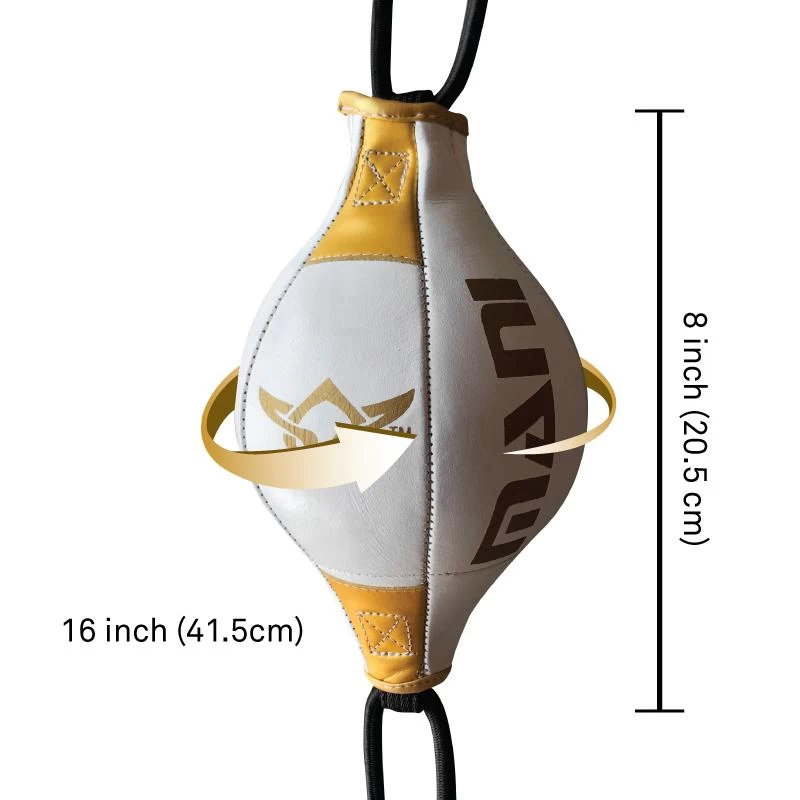 Mani Mini Fast Leather 8" Speed Floor To Ceiling Ball - Gold / White - Image 6