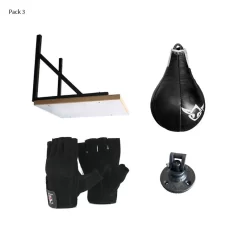 Mani Speedball Frame + Leather Speed Ball + Gloves + Poly Carbon Swivel Set Pack