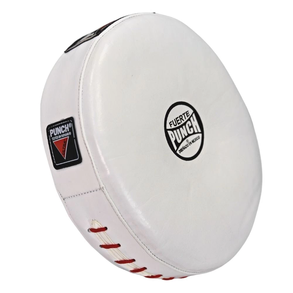 Punch Mexican Fuerte Ultra Air Leather Focus Pads PAIR - Red / White - Image 14