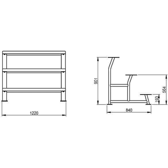 Morgan 3 Tier Elite Kettlebell Rack Gym Equipment Commercial Grade CF-62-3 TIER - Image 3