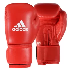 Adidas Leather Boxing Gloves 10oz 12oz Blue Red AIBA Approved