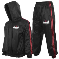 Morgan Sweat Sauna Suit W/ Hood Thermo Black Thick PVC