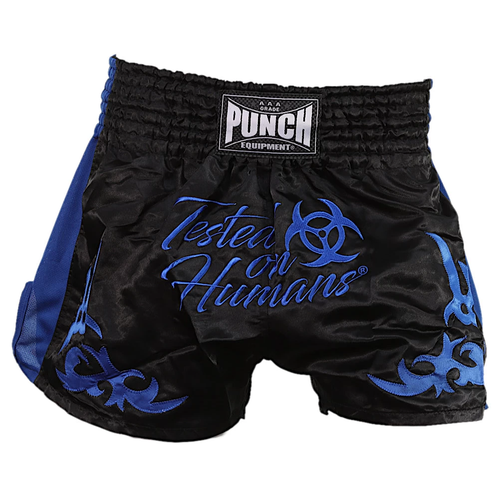 Punch Tested On Humans Muay Thai Shorts Blue/Green/Red/Black High Quality - Image 3