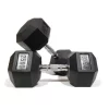 Morgan Hex Dumbbells PAIR Rubber Coated Cast Iron Commercial Gym Grade 2-35KG