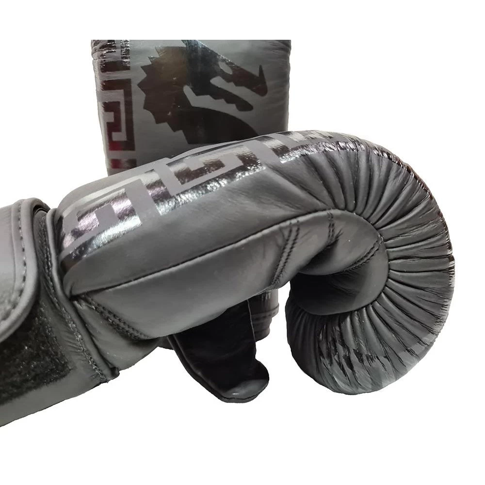 Morgan B2 Bomber Leather Boxing Bag Mitts - Black - Image 4