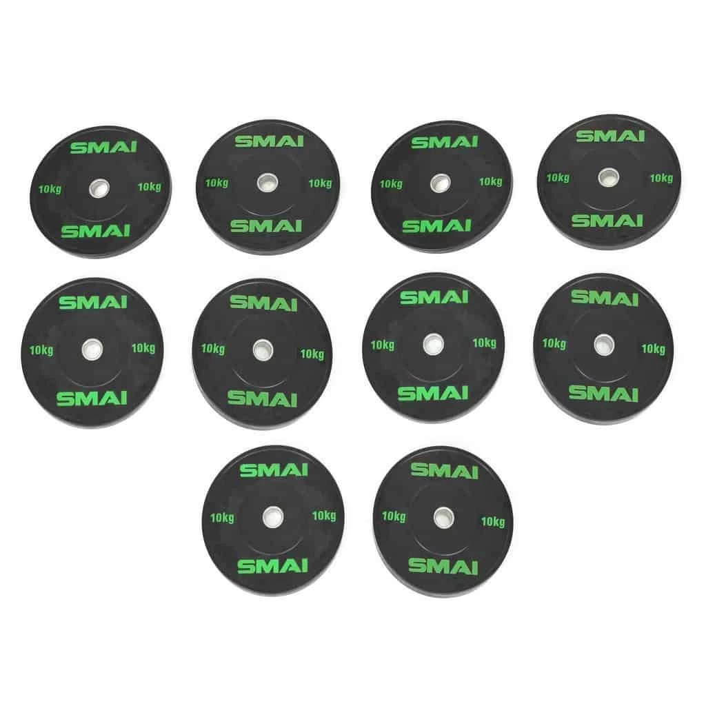 SMAI - HD Bumper Plates Set - 5 Pairs Of 10kg (100kg) - Image 3