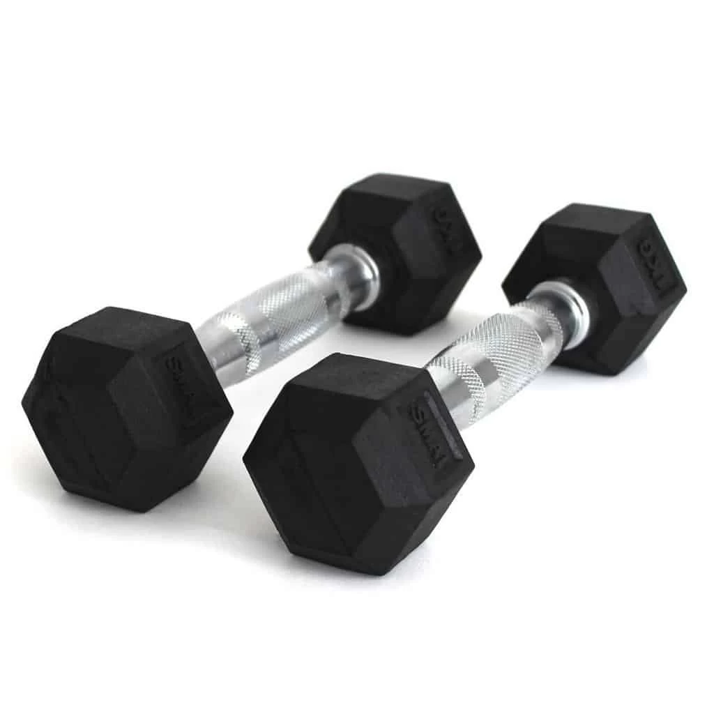 SMAI - Rubber Hex Dumbbell Set 1-25kg (Pair)