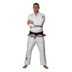 FUJI Suparaito Jiu-Jitsu Gi White Light Pearl Weave Jacket IBJJF Approved