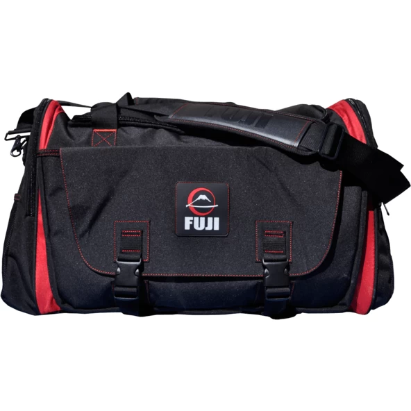 FUJI High Capacity Duffle Bag - Black/Red MMA Boxing Muay Thai Gym Gear FDBBLKR