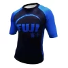 FUJI IBJJF Approved Short Sleeve Rash Guard Blue MMA BJJ Thai