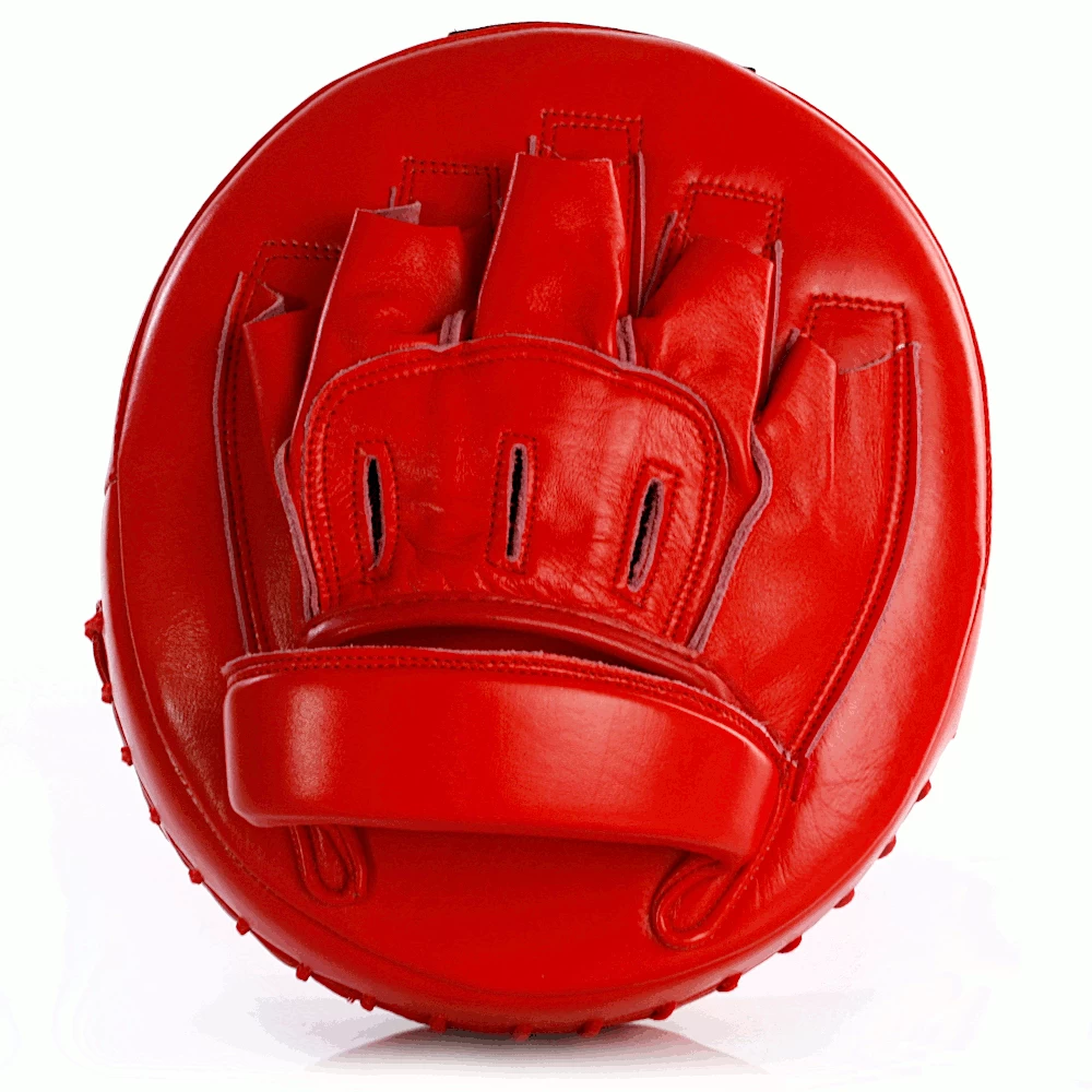 Punch Mexican Fuerte Ultra Air Leather Focus Pads PAIR - Red / White - Image 9