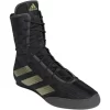 Adidas Box Hog 4 Boxing Shoes Boots Black & Gold Lace Up
