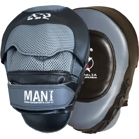 Mani Gel Curved Vinyl Focus Pads Boxing MMA Muay Thai Training MFP-300