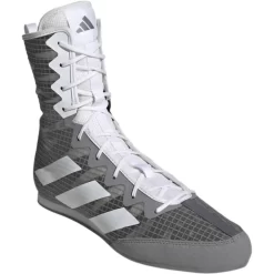 Adidas Box Hog 4 Boxing Shoes Boots Grey White Lace Up