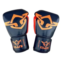 Mani Muay Thai Leather Boxing Gloves - Orange