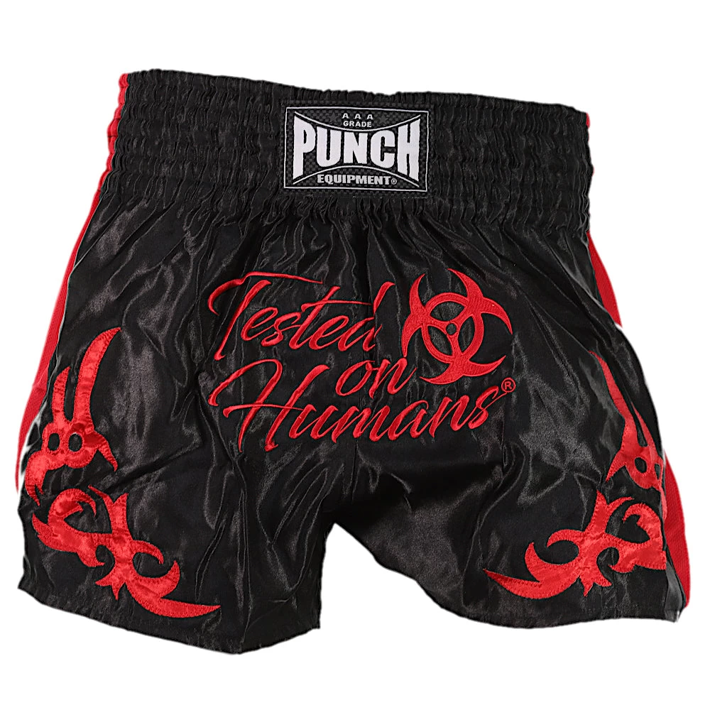 Punch Tested On Humans Muay Thai Shorts Blue/Green/Red/Black High Quality - Image 7