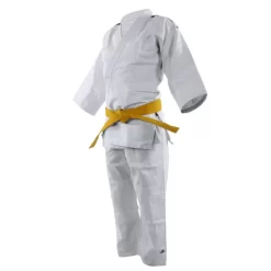 Adidas J350 Club Judo Senior Gi Uniform White & Black Stripes + Belt