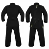 MORGAN Yamasaki Gold Deluxe Brushed Canvas Karate Uniform (Black) - 14oz