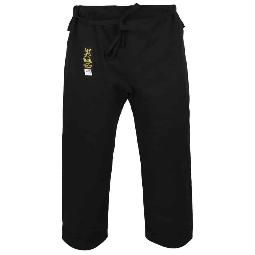 MORGAN Yamasaki Gold Deluxe Brushed Canvas Karate Uniform (Black) - 14oz - Image 4