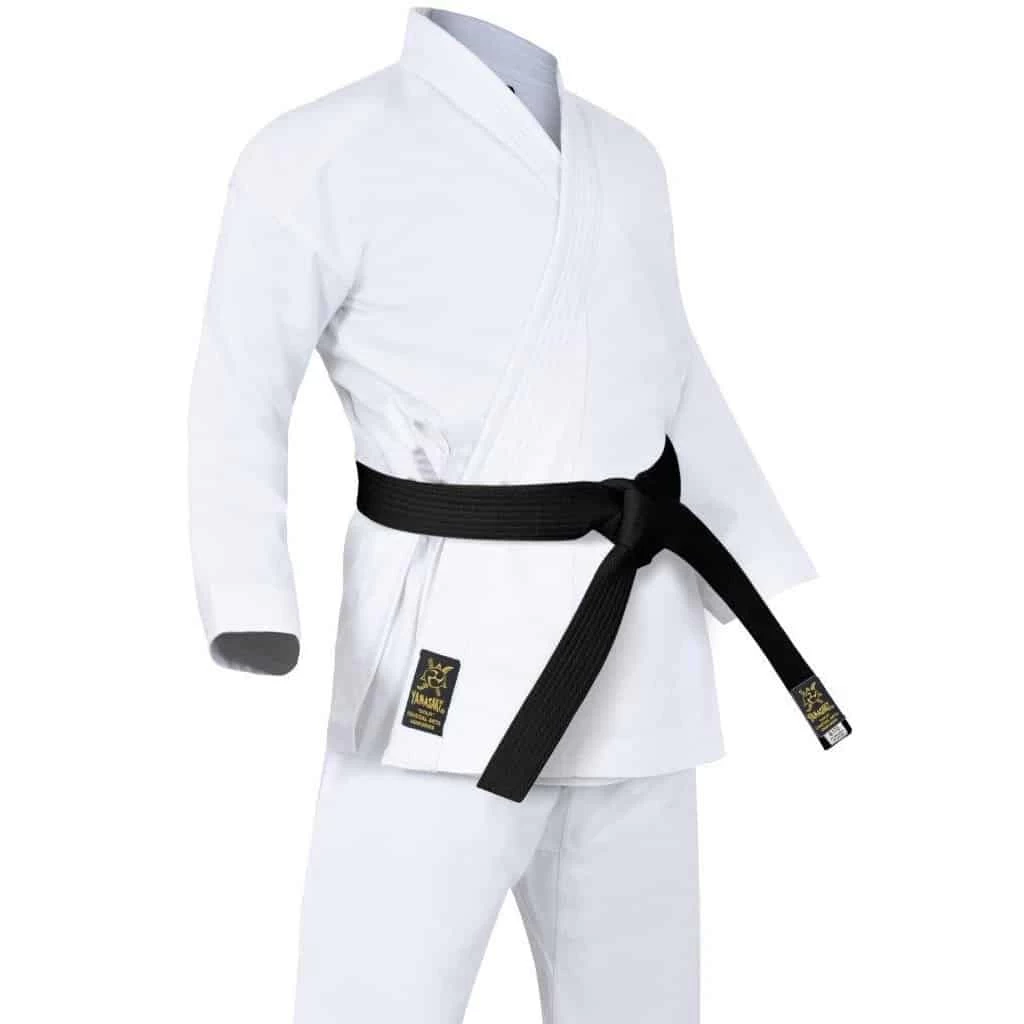 MORGAN Yamasaki Gold Deluxe Brushed Canvas Karate Uniform - 14oz (White) - Image 2
