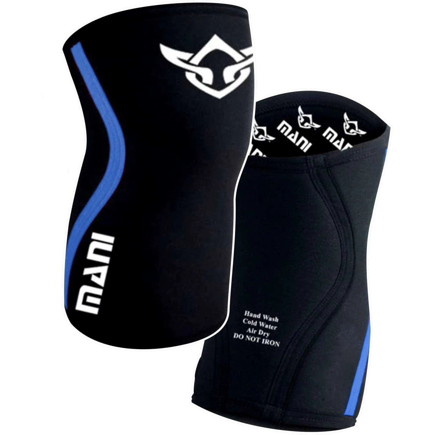 MANI Blue Knee Elbow Weight Lifting Fitness Gym Sleeve Guard Protection MKWS-100