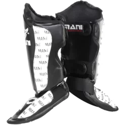 Mani Leather Evo Shin & Step Protector Foot Guard - Black
