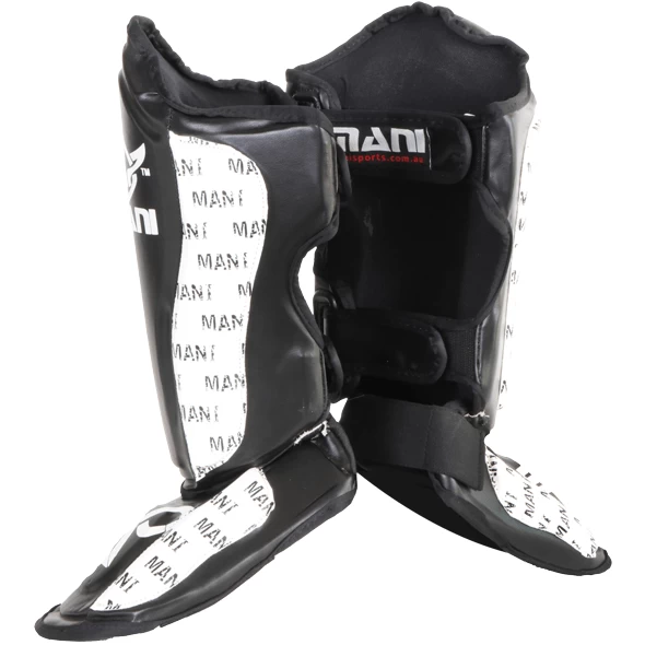 Mani Leather Evo Shin & Step Protector Foot Guard - Black