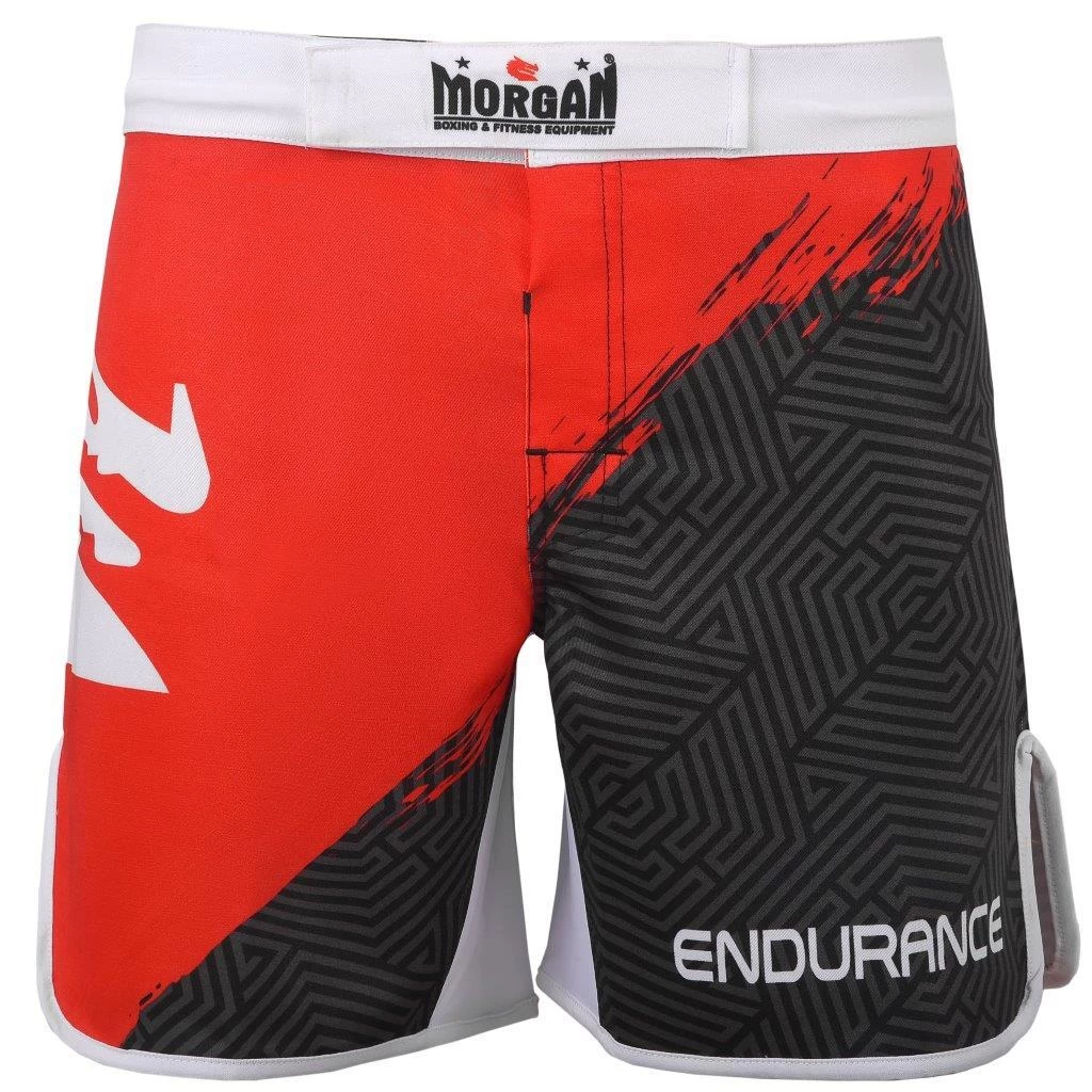 Morgan Endurance Hybrid MMA Shorts - Red - Image 2