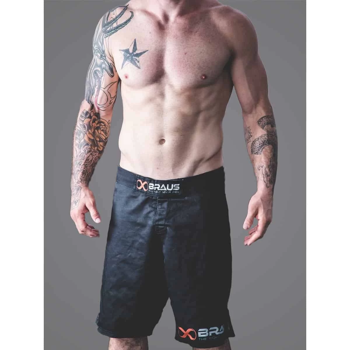 Braus No Gi Fight Shorts - Black - Image 3