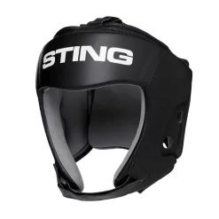 Sting Orion Gel Open Face Leather Head Guard - Black