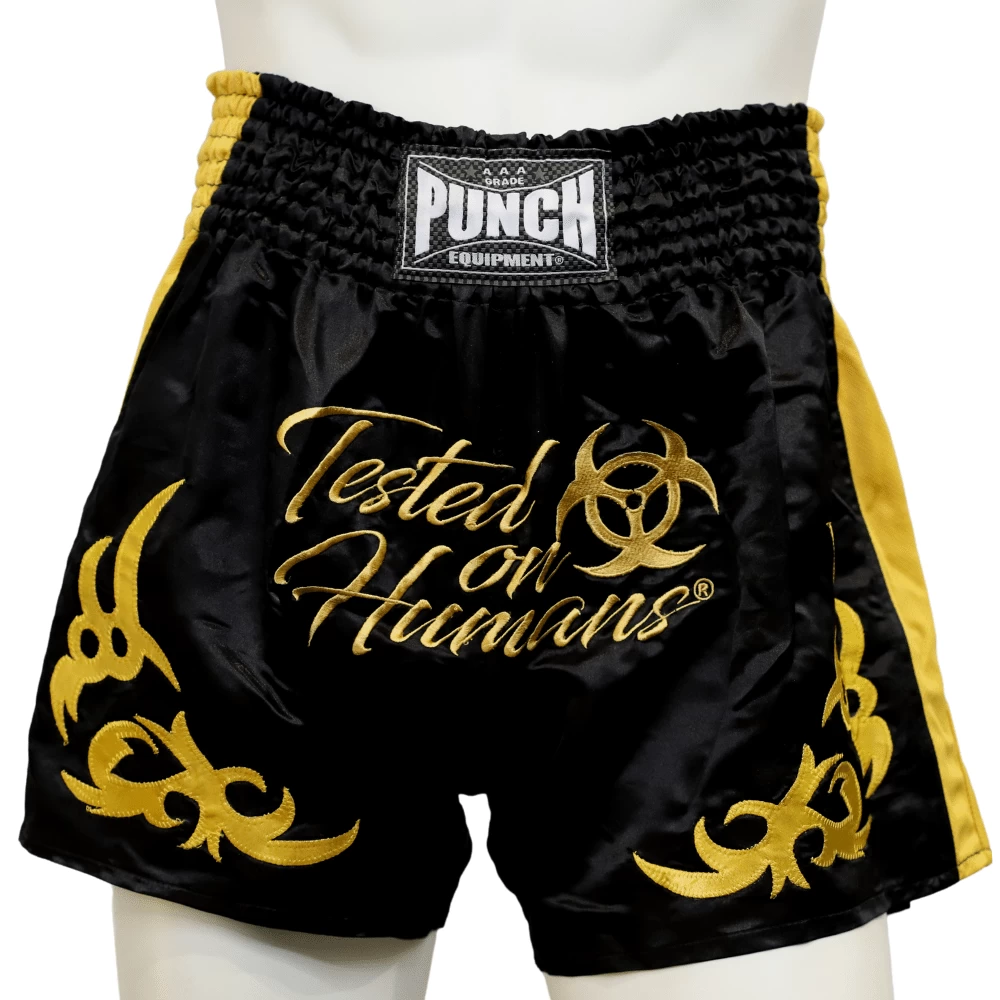 Punch Tested On Humans Muay Thai Shorts Blue/Green/Red/Black High Quality - Image 10