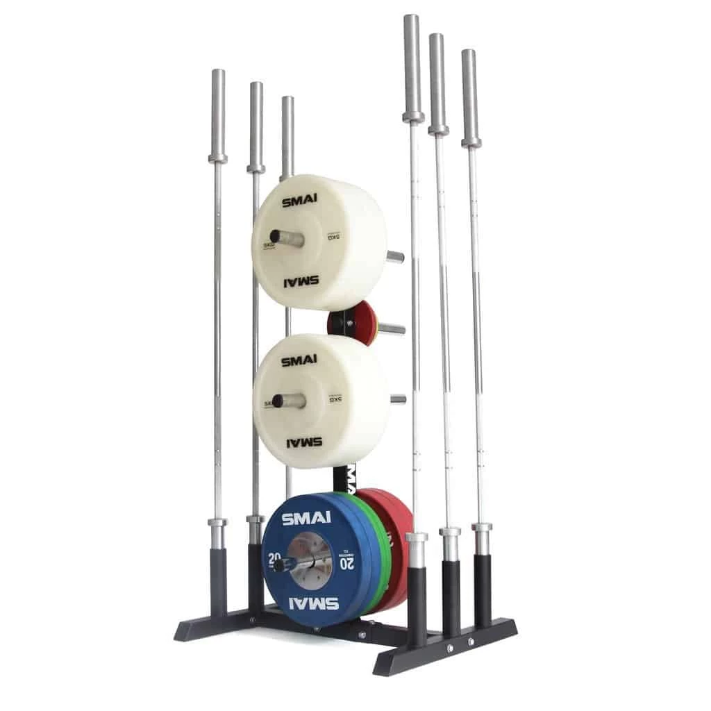SMAI - Olympic Bumper Plate Tree & Barbell Holder - Image 3