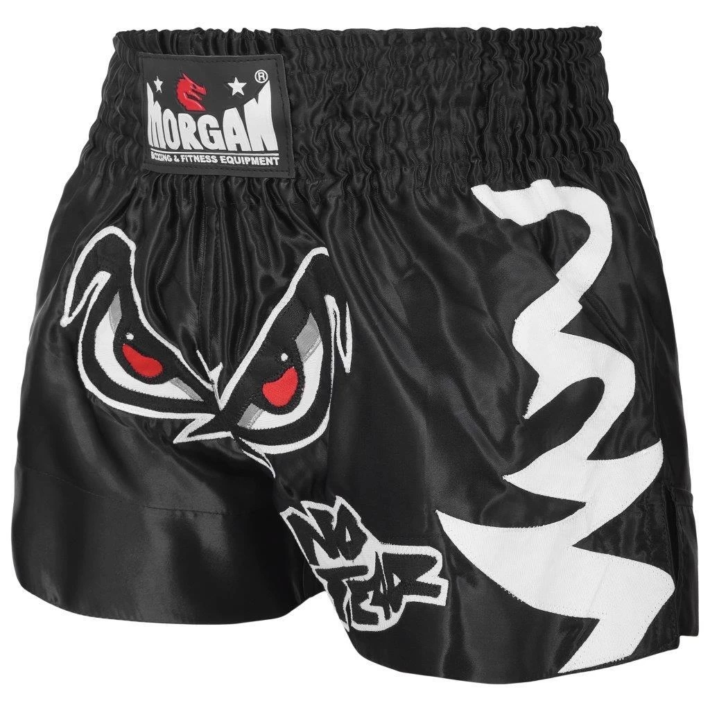 Morgan Fearless Muay Thai Shorts - Black / White - Image 3