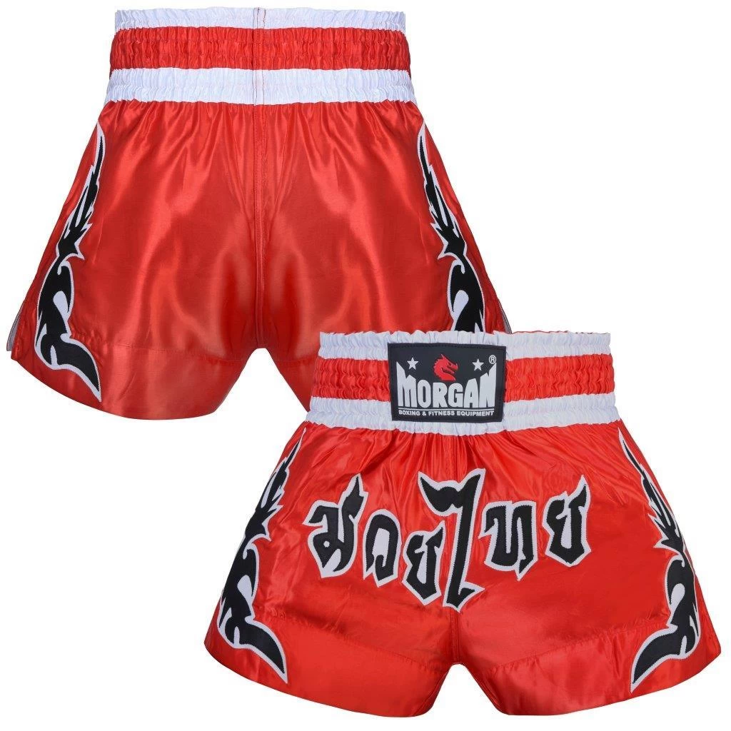 Morgan Full Force Muay Thai Shorts - Red - Image 2
