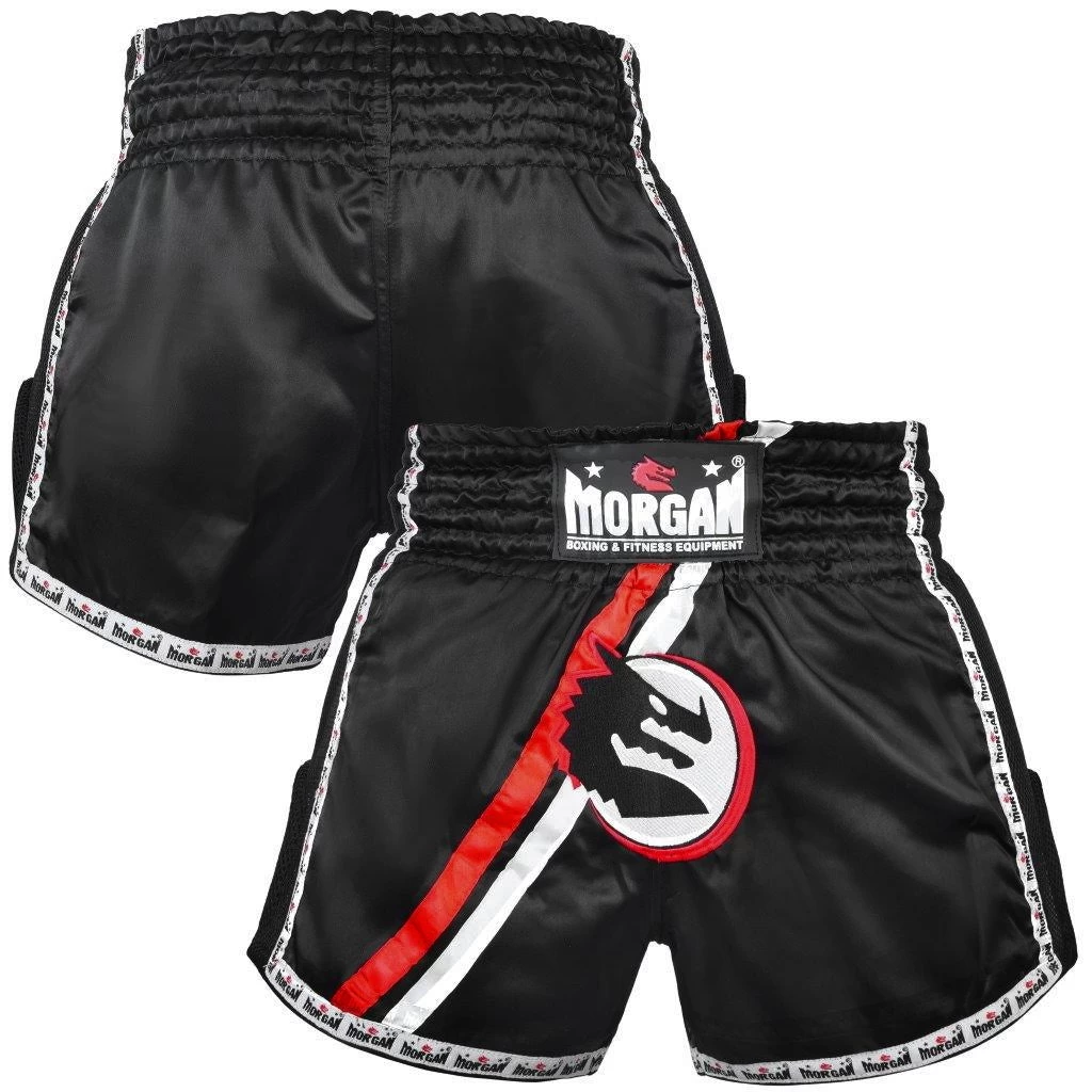 Morgan V2 Classic Muay Thai Shorts - Black - Image 2