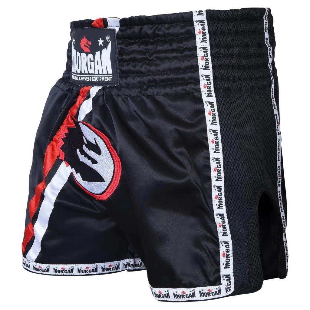 Morgan V2 Classic Muay Thai Shorts - Black - Image 3