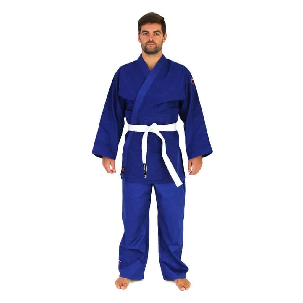 SMAI Judo Uniform Single Weave Gi (Blue) Double Stitched + White Belt