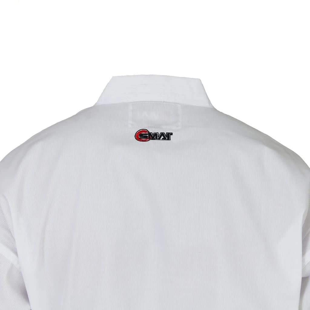 SMAI TKD Uniform 8oz Ribbed Student Dobok (White V-Neck) Gi + White Belt - Image 8