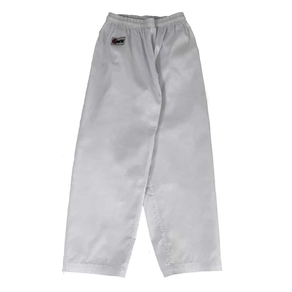 SMAI TKD Uniform 8oz Ribbed Student Dobok (White V-Neck) Gi + White Belt - Image 11