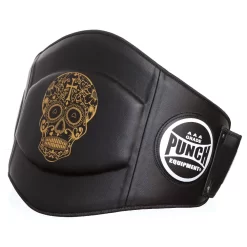Punch Limited Edition Trophy Getters® Gold Skull Boxing Belly Pad - Black