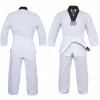 MORGAN Yamasaki V2 Ribbed Taekwondo Uniform - Black V Neck 8oz + Belt