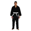 SMAI Judo Uniform Single Weave Gi (Black) Double Stitched + White Belt