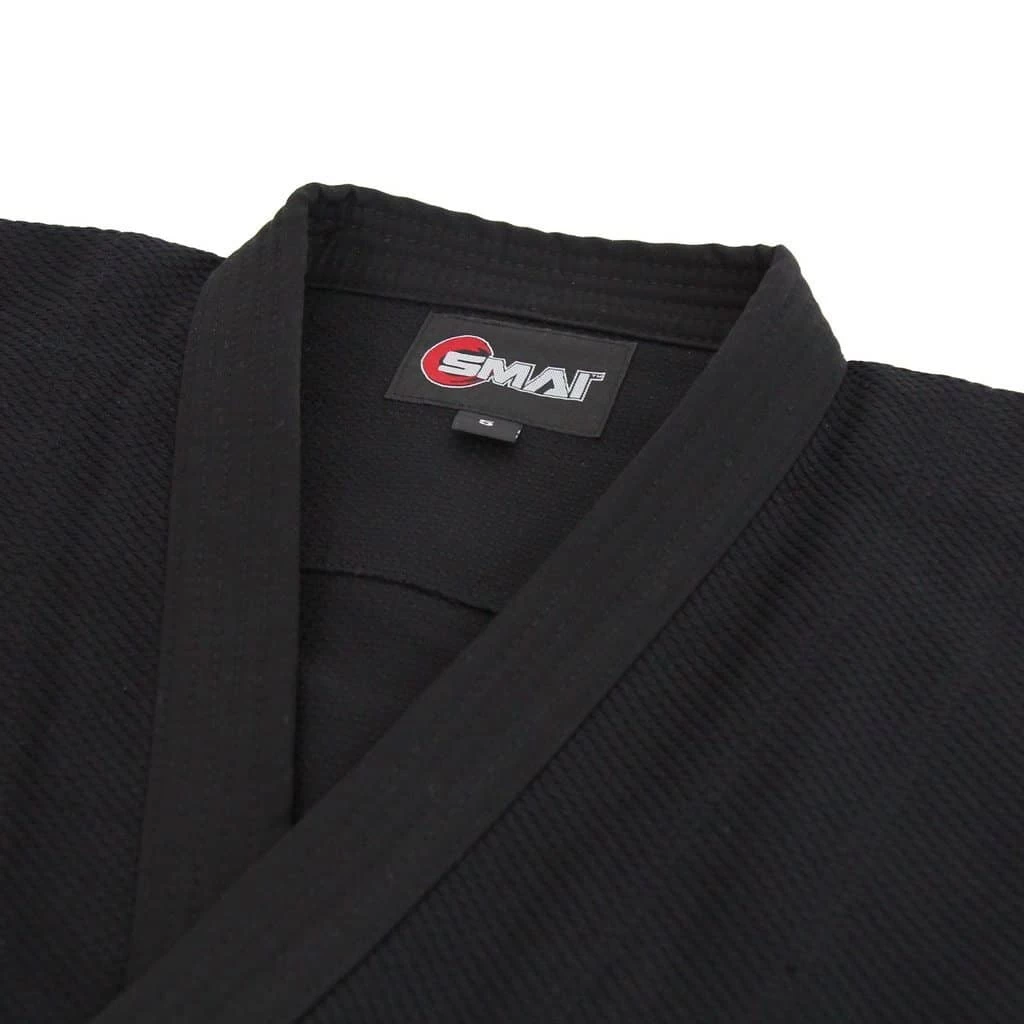 SMAI Judo Uniform Single Weave Gi (Black) Double Stitched + White Belt - Image 6