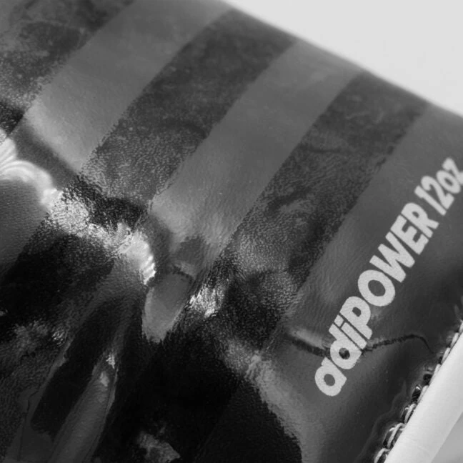 Adidas Adipower Lace Up Leather Boxing Gloves - White / Black - Image 6