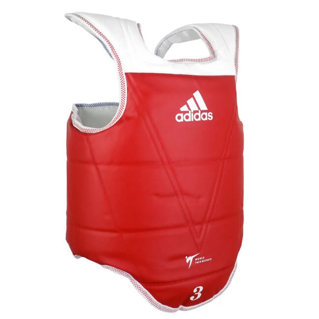 Adidas Senior Adult Taekwondo Reversible Body Chest Protector Blue Red - Image 2