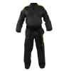 Adidas Black Coloured Taekwondo Dobok Gi Uniform W/ Yellow Stripes