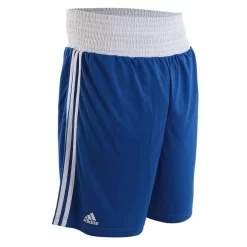 Adidas AIBA Approved Shorts Blue/Red 100% Lightweight Polyester Athletic Cut