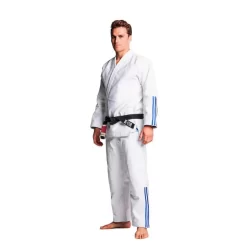 Adidas BJJ Brazilian Jiu Jitsu Uniform Gi Quest WHITE Tailored Cut Lightweight