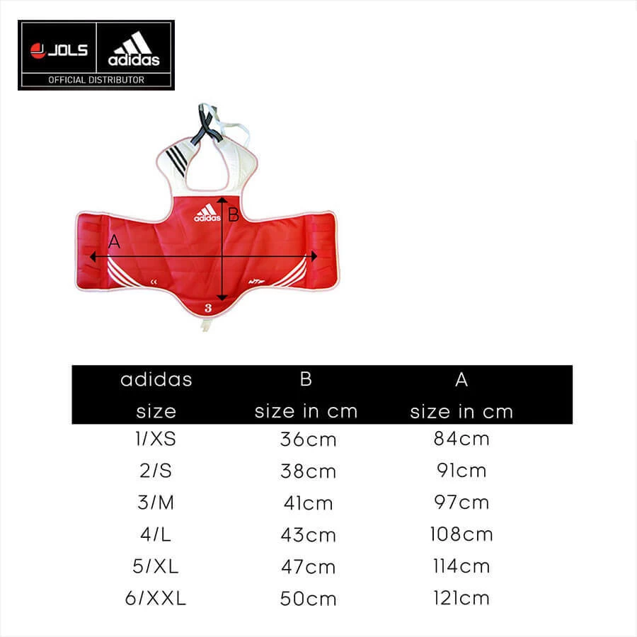 Adidas Taekwondo Kids Childrens Junior Reversible Body Chest Protector - Image 4